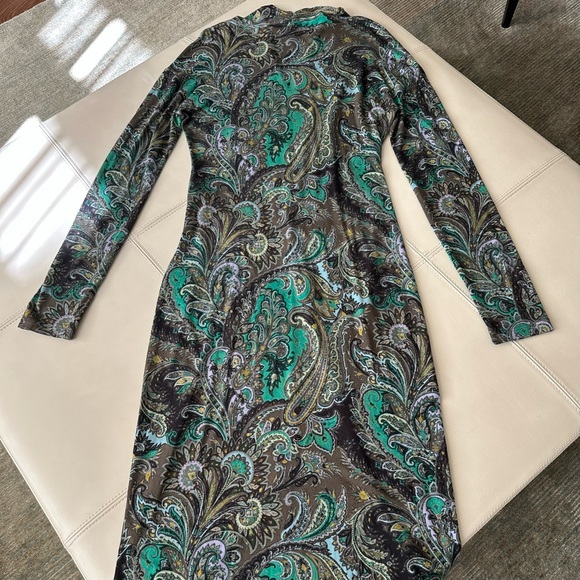 Etro Paisley Print Midi Length Dress (EU44, US8) - Picture 5 of 9